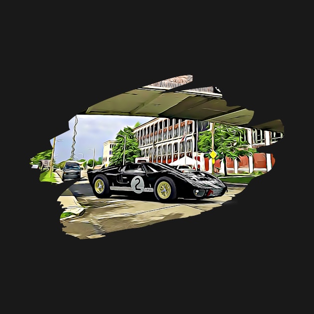 GT40 MK2 Detroit Print by Auto-Prints