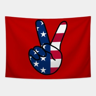 USA V Sign Tapestry