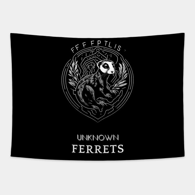 Design for exotic pet lovers - ferrets Tapestry by UNKNOWN COMPANY