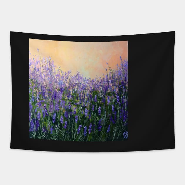 Lavender farm Tapestry by ColetteBaumback