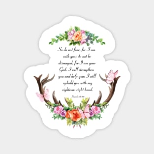 Isaiah 41:10 (Flowers and Butterflies) Magnet