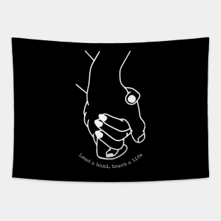 'Lend a Hand Touch a Life' Food and Water Relief Shirt Tapestry