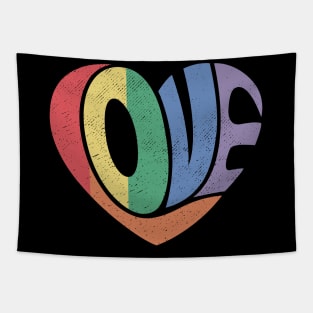 Rainbow Love Tapestry