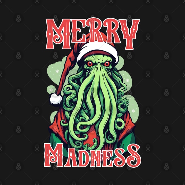 Cthulhu Santa's Merry Madness Gaze by WolfMerrik