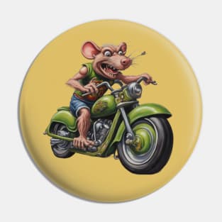 Mean    Rat on bike Pin