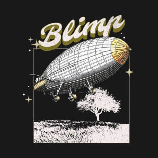 Retro Blimp Dirigible 60s 70s Vintage Airships T-Shirt