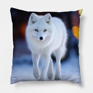 Fox Wildlife Animal On Street Outdoors Pillow