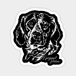 Epagneul Breton dog Portrait Magnet