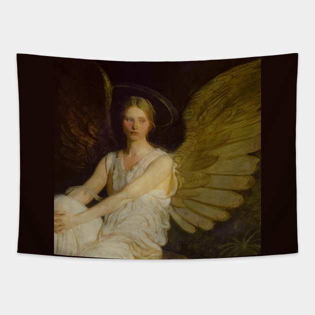 An Angel Lost In Thought Tapestry by StasiaProducts