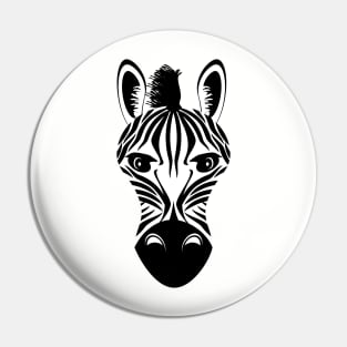 Zebra Face Pin