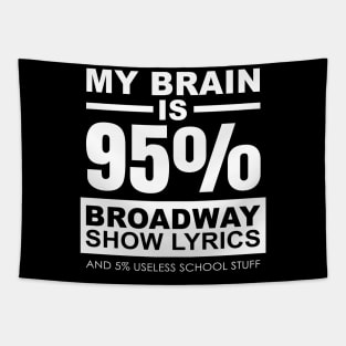 '95% Broadway Show Lyrics' Awesome Music Gift Tapestry