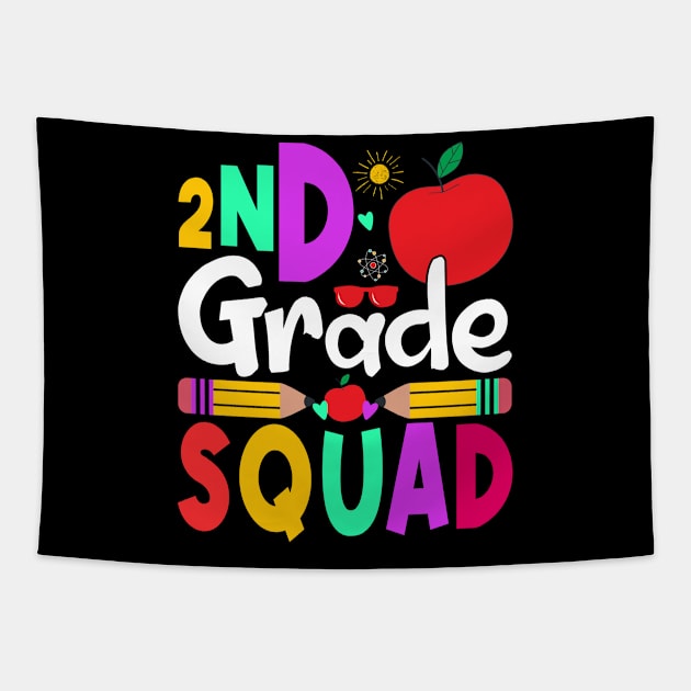 2nd Grade Squad Teachers Boys Girls Funny Back To School Tapestry by drag is art