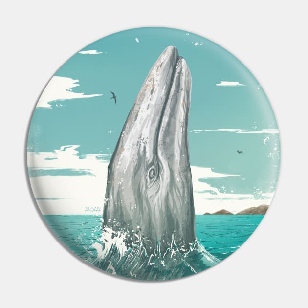 Grey Whale Pin by ArtDary