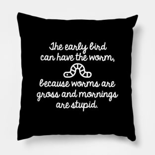 Early Bird Worm Pillow