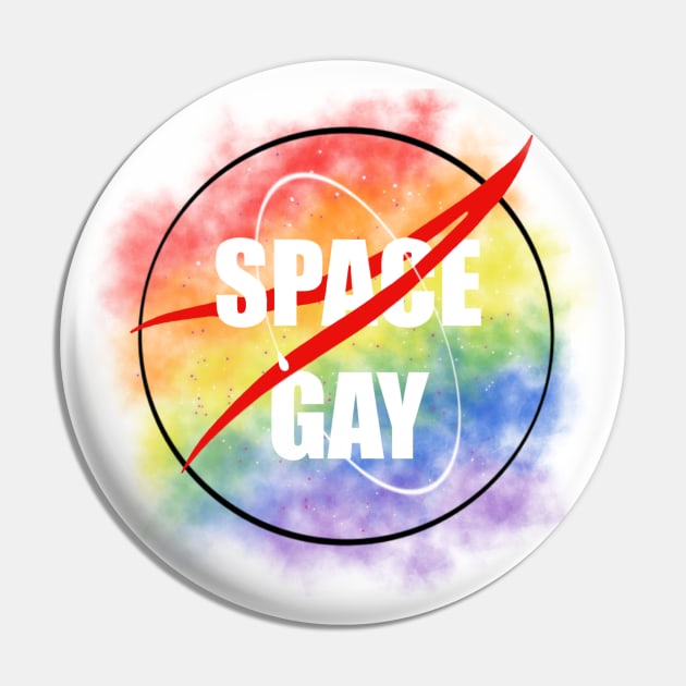 Space Gay Pin by copilotjarvis