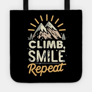 Free Climbing Boulderer Mountain Rock Bouldering Climber Gym Retro Tote