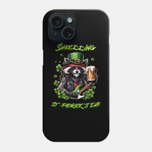 St-Patrick's Day cool Racoon shredder design Phone Case