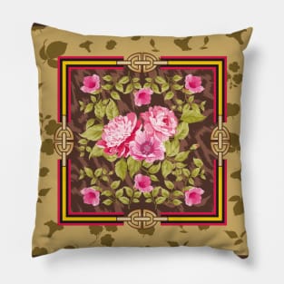 Pink flowers,luxury design Pillow