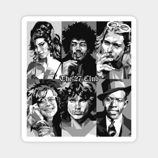 the 27 club (Grayscale) Magnet