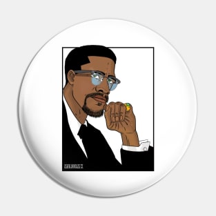 Malcolm X Pin