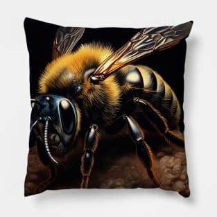 Oil paint, Hyperrealism, Amazing Zoo Bee Pillow