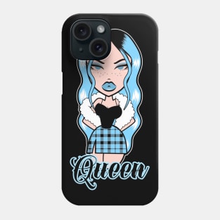 Queen Girl Doll Light Blue Phone Case