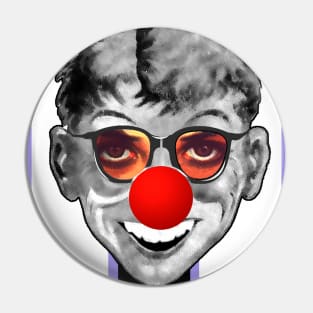 boy with clown nose Pin