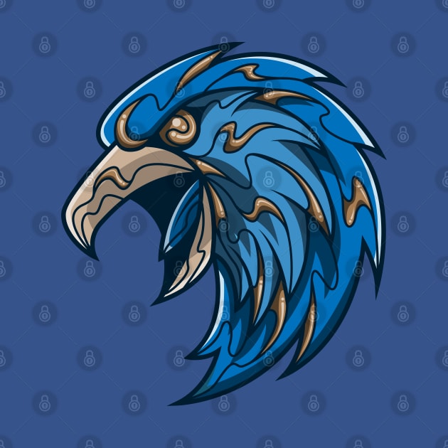 blue and bronze smart eagle hause by FamiFriki_V