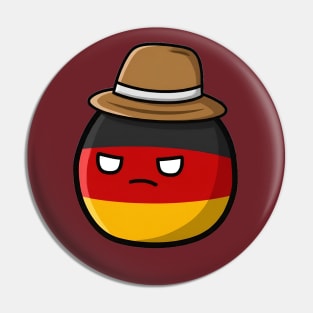 Germany Unhappy Vacation Hat Pin