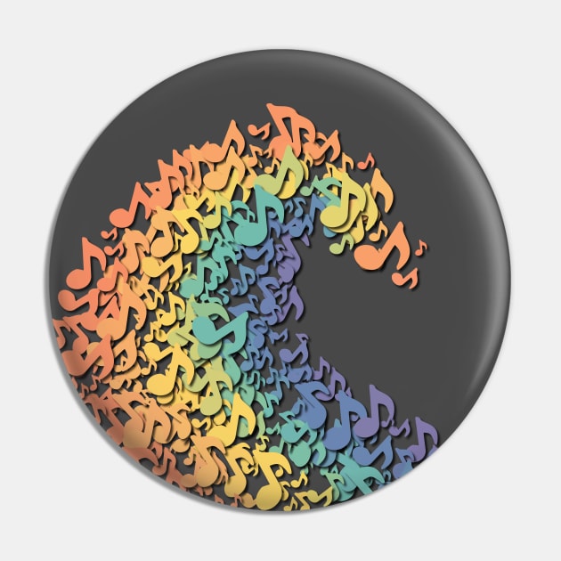 Dramabite The Great Wave of Music Pin by dramabite