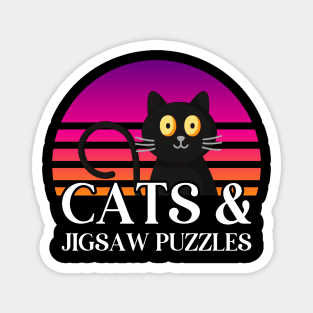 Cats & Jigsaw Puzzles Magnet