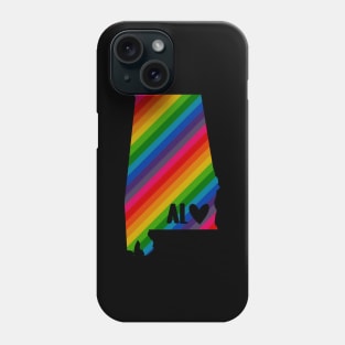 USA States: Alabama (rainbow) Phone Case