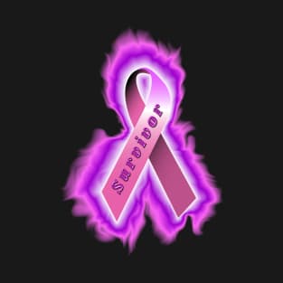 pink cancer survivor ribbon T-Shirt