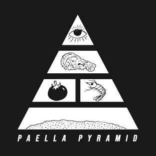 Classy Paella Pyramid White Print Design T-Shirt