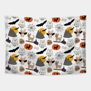 Halloween chihuahuas Tapestry