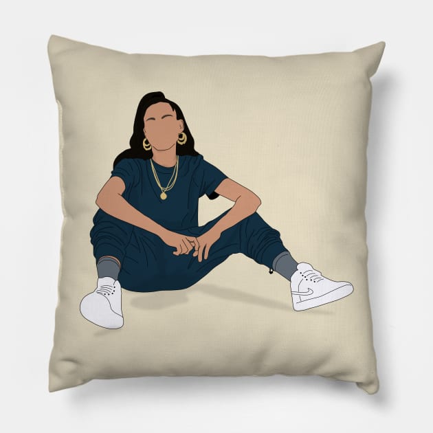 Christen Press USWNT MUWFC Pillow by Hevding