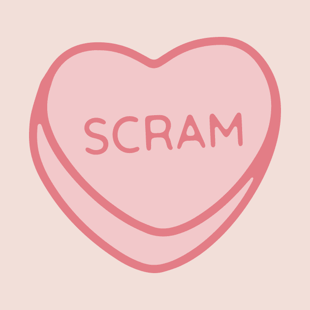 Pink Candy Conversation Heart Scram by maura41