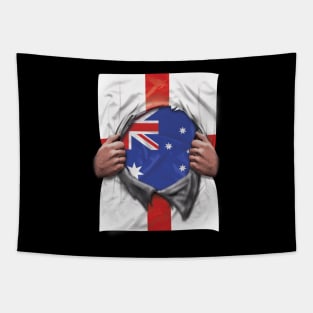Australia Flag English Flag Ripped - Gift for English From Australia Tapestry