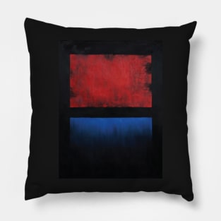 mark rothko red and blue in black Pillow