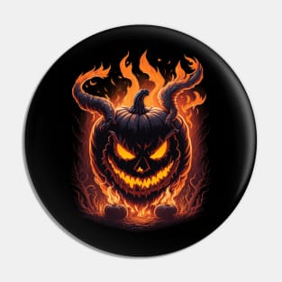 Halloween devil pumpkin  shirt Pin