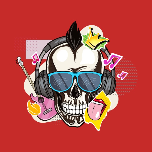 Hipster Skull by MaiKStore