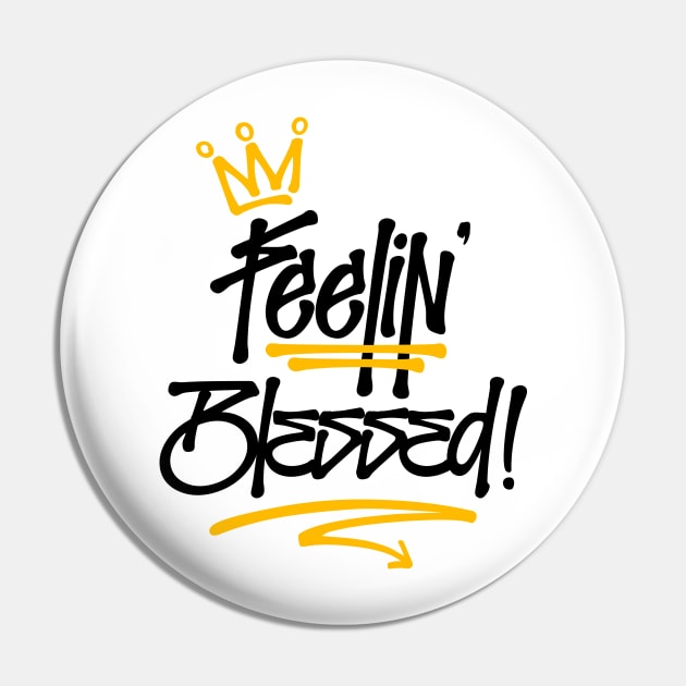 Blessed Graffiti Tag Style Reggae Pin by rastauniversity