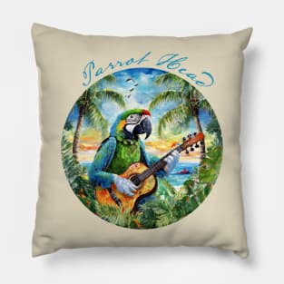 Parrot Head Circle Pillow