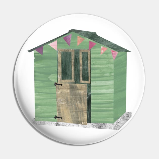 Shed - green Pin by Babban Gaelg