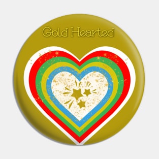 Gold Hearted Pin