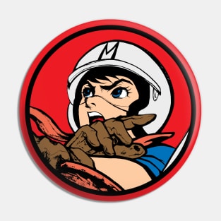 Speed Racer Retro Classic coloring Pin