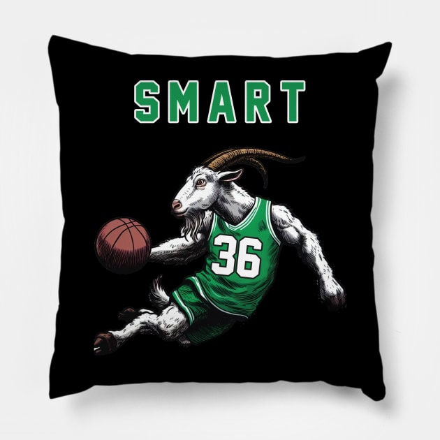 Marcus Smart Goated Boston Celtics Pillow by DarkWave