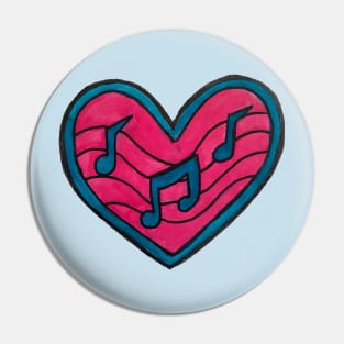 Music Heart Pin