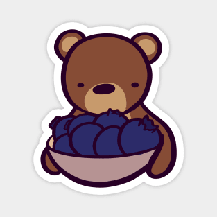 Grizzly Bear with Blueberries Magnet