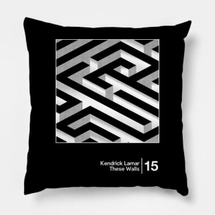 Kendrick Lamar - These Walls / Minimal Graphic Artwork Design Pillow